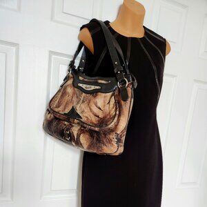 ROBERTO CAVALLI VINTAGE ANIMAL PRINT LEATHER FREEDOM COLLECTION BAG